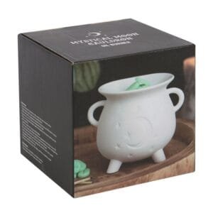 White Mystical Moon Cauldron Oil Burner - Image 5