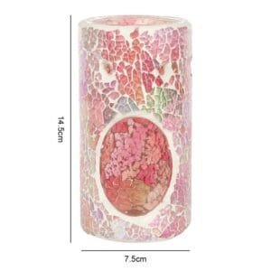 Pillar Pink Iridescent Crackle Oil Burner - Image 3