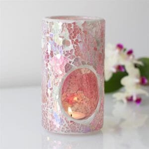 Pillar Pink Iridescent Crackle Oil Burner - Image 4