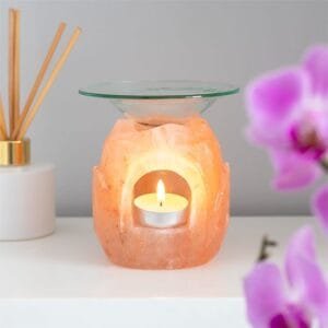 Lotus Flower Shaped Himalayan Salt Oil Burner - Image 3