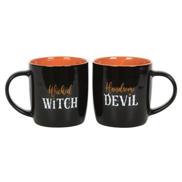 Wicked Witch and Handsome Devil Couples Mug Set