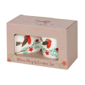 Winter Robin Mug and Coaster Set - Image 2