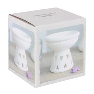 Off White Deep Bowl Oil Burner and Wax Warmer - Image 3