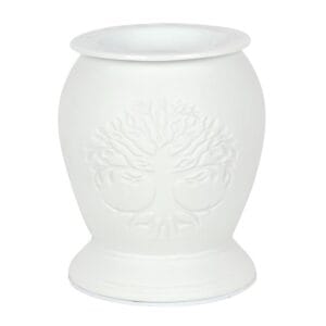 Tree of Life White Ceramic Electric Oil Burner and Wax Warmer - Image 2