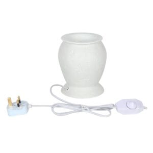 Dragonfly White Ceramic Electric Burner and Wax Warmer - Image 3