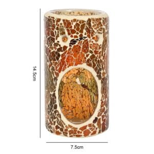 Pillar Brown Crackle Oil Burner and Wax Warmer - Image 3
