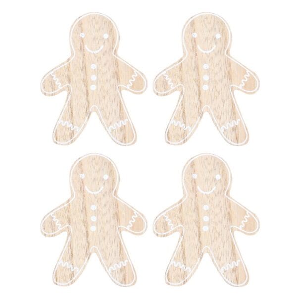 Gingerbread Man Coaster Set