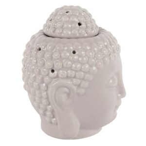 Small Grey Buddha Head Oil Burner - Image 3