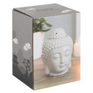 Small Grey Buddha Head Oil Burner - Image 5