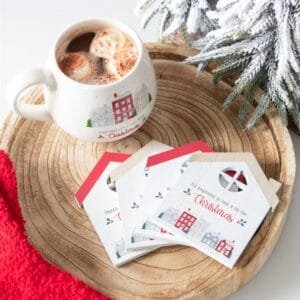 Christmas Village Coaster Set - Image 3