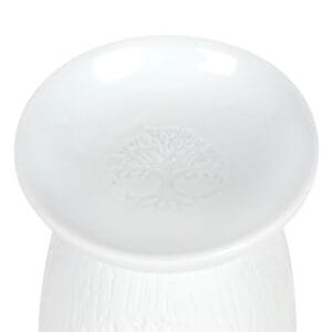 White Ceramic Tree of Life Oil Burner - Image 4