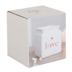 White Love Cut Out Oil Burner - Image 3