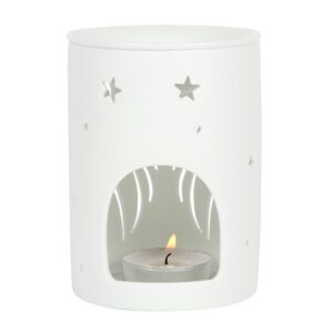 White Angel Wings Cut Out Oil Burner - Image 2