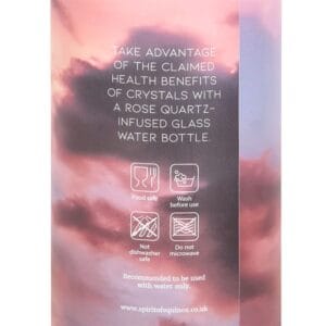 Rose Quartz Create My Own Reality Glass Water Bottle - Image 6