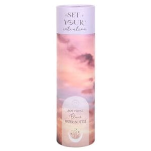 Amethyst Set Your Intention Glass Water Bottle - Image 5