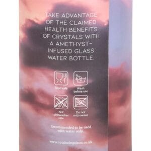 Amethyst Set Your Intention Glass Water Bottle - Image 6