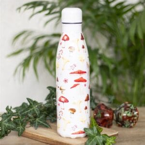 All Over Mushroom Print Metal Water Bottle - Image 6