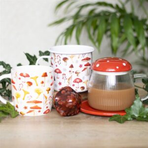 All Over Mushroom Print Enamel Mug - Image 5