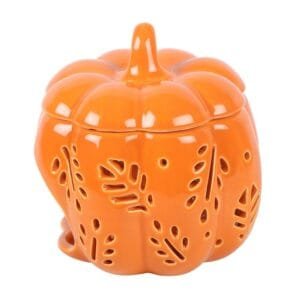 Orange Autumn Leaves Pumpkin Oil Burner - Image 5