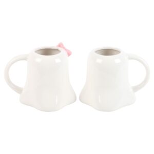 Mr and Mrs Boo Ghost Shaped Mug Set - Image 2