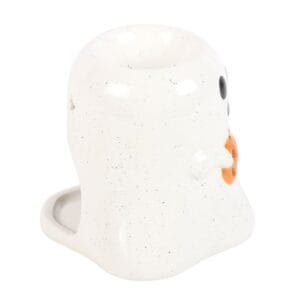 Ghost Shaped Oil Burner and Wax Warmer with Pumpkin - Image 2