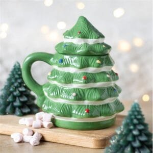 Green Christmas Tree Shaped Mug - Image 5