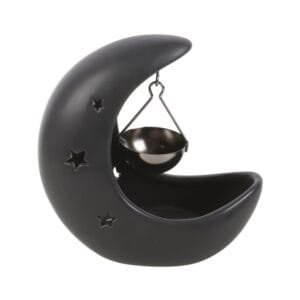 Black Crescent Moon Hanging Oil Burner - Image 3