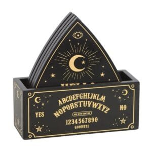 Black Talking Board Planchette Coaster Set - Image 2