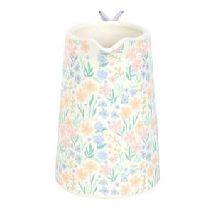 Ditsy Floral Print Ceramic Flower Jug with Butterfly - Image 6