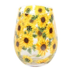 Sunflower Print Stemless Glass - Image 3