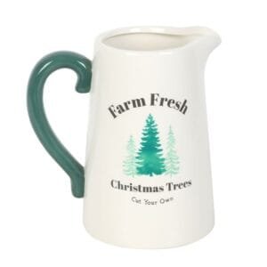 Farm Fresh Christmas Trees Ceramic Flower Jug - Image 2