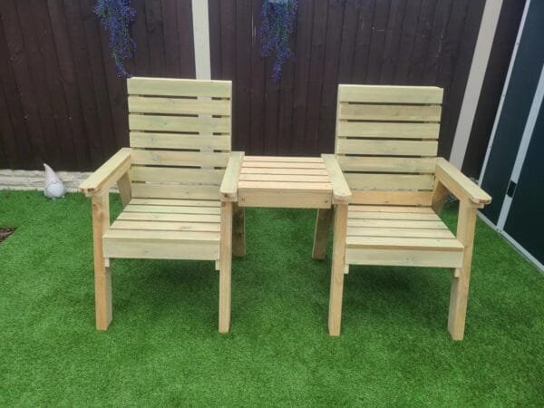 2-Seater Wooden Companion Bench