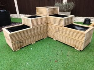 Deep L-Shape Tiered Corner Planter