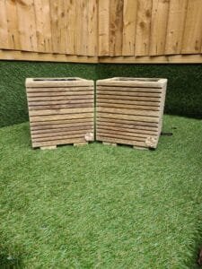 Pair of Square Decking Planters