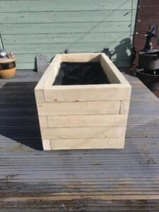 rectangle wooden planter