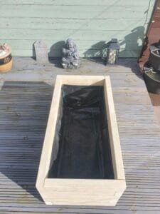 rectangle wooden planter