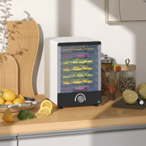 HOMCOM Food Dehydrator | Stainless Steel Tray Dehydrator for Fruit, Meat & Veg - Image 2
