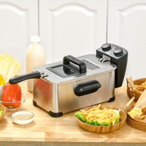 HOMCOM 3L Deep Fryer | 2200W Electric Fryer with Adjustable Temperature & Timer - Image 2