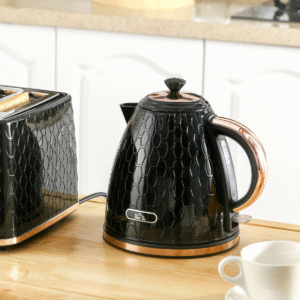 HOMCOM 1.7L 3000W Electric Kettle | Fast Boil Kettle with Auto Shut-Off, Black - Image 2