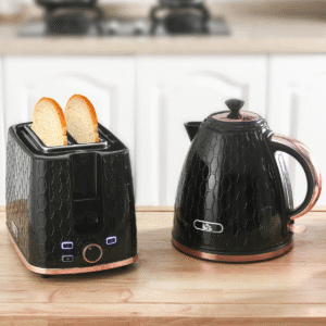 HOMCOM Kettle & 2-Slice Toaster Set | 1.7L Fast Boil Kettle & Sleek Toaster - Image 2