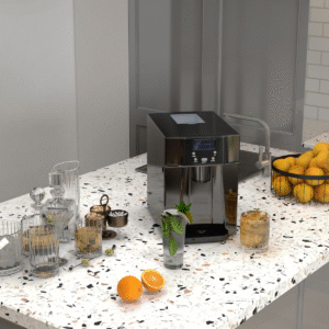 HOMCOM Ice Maker Machine and Water Dispenser No Plumbing Required Black - Image 2