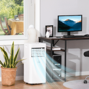 9000 BTU Portable Air Conditioner 4 Modes LED Display Timer Home Office HOMCOM - Image 2