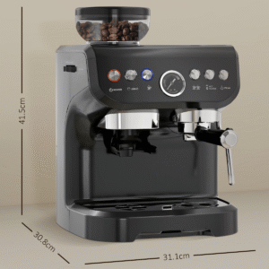 Espresso Coffee Machine with Grinder | 15 Bar Coffee Maker & Steam Wand - Image 3