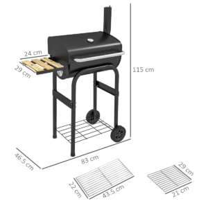 BBQ Grill Trolley with Lid