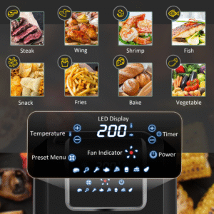 HOMCOM 7.2L 1700W Digital Air Fryer | Low-Fat Cooking, Timer, Large Capacity - Image 4