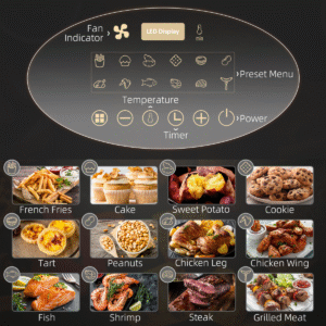 Air Fryer 1300W 4L | Compact Digital Air Fryer with Rapid Air Circulation & Timer | Nonstick Basket - Image 4