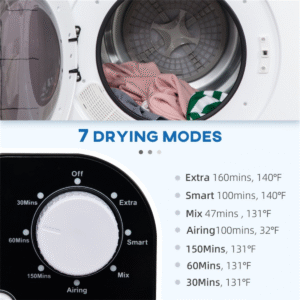 Compact Portable Clothes Dryer – 7 Modes | Space-Saving Laundry Solution - Image 5
