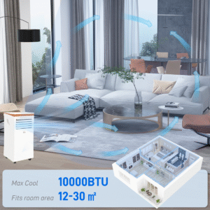 HOMCOM 10000 BTU Portable Air Conditioner | 4-in-1 Cooling, Dehumidifier, Timer - Image 5