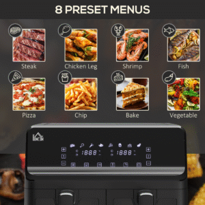 Dual Air Fryer 8L Family Size | 2500W with 2 Baskets, Digital Timer & Cookbook | Healthy Oil-Free Cooking - Image 5