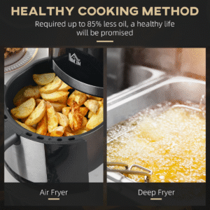 Air Fryer 1300W 4L | Compact Digital Air Fryer with Rapid Air Circulation & Timer | Nonstick Basket - Image 5